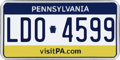 PA license plate LDO4599