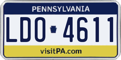 PA license plate LDO4611