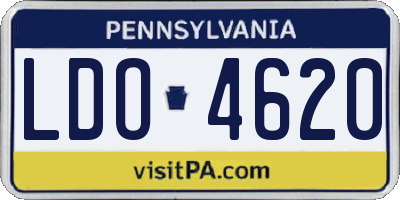 PA license plate LDO4620