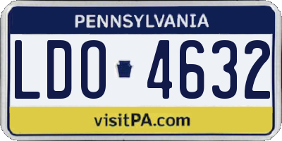 PA license plate LDO4632