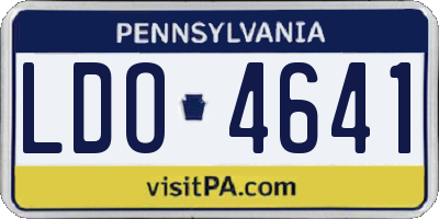 PA license plate LDO4641