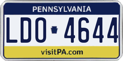 PA license plate LDO4644