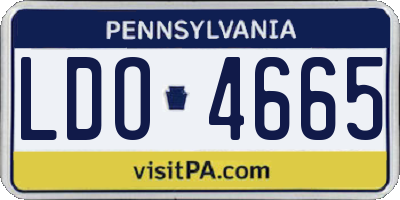 PA license plate LDO4665