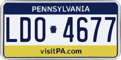 PA license plate LDO4677