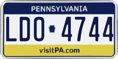 PA license plate LDO4744