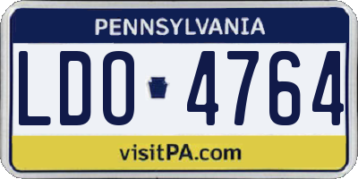 PA license plate LDO4764