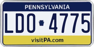PA license plate LDO4775