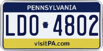 PA license plate LDO4802