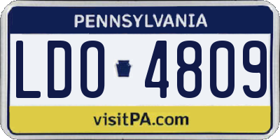 PA license plate LDO4809