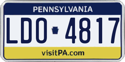 PA license plate LDO4817