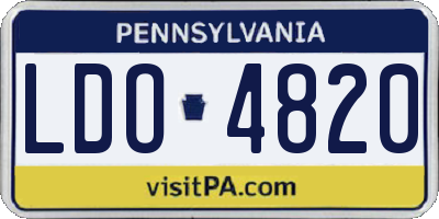 PA license plate LDO4820