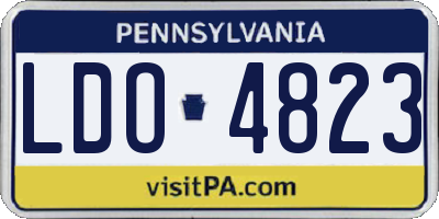 PA license plate LDO4823