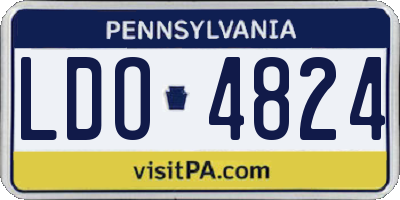 PA license plate LDO4824