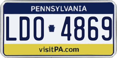 PA license plate LDO4869