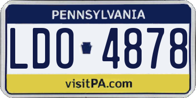 PA license plate LDO4878