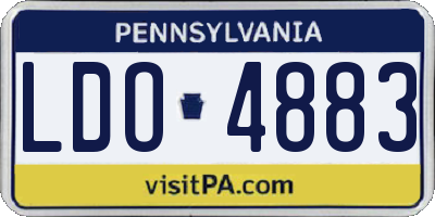 PA license plate LDO4883