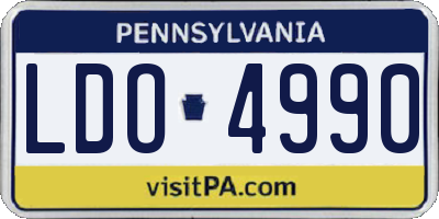 PA license plate LDO4990