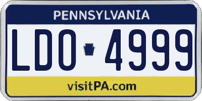 PA license plate LDO4999