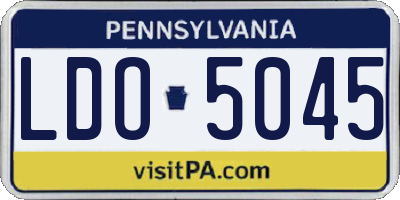 PA license plate LDO5045