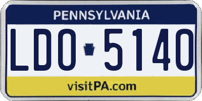 PA license plate LDO5140