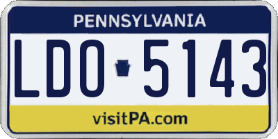 PA license plate LDO5143