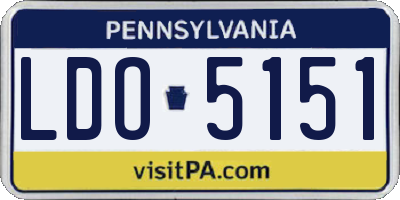 PA license plate LDO5151
