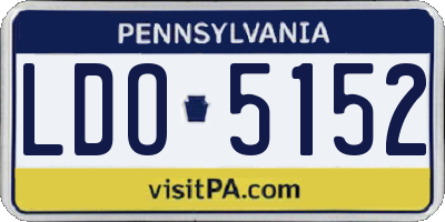 PA license plate LDO5152