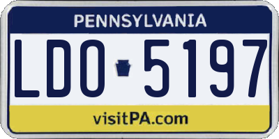 PA license plate LDO5197