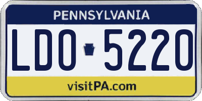 PA license plate LDO5220