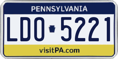 PA license plate LDO5221