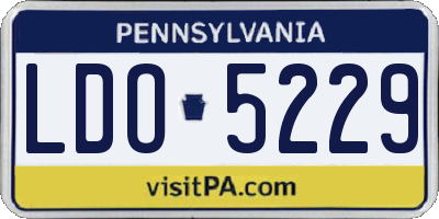 PA license plate LDO5229