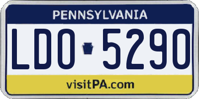 PA license plate LDO5290