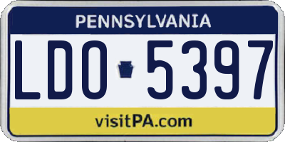 PA license plate LDO5397