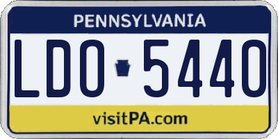 PA license plate LDO5440