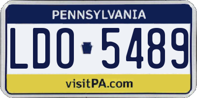 PA license plate LDO5489