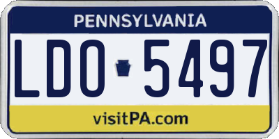 PA license plate LDO5497