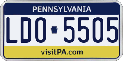 PA license plate LDO5505