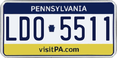 PA license plate LDO5511