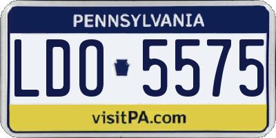 PA license plate LDO5575