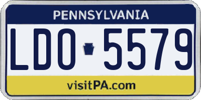 PA license plate LDO5579