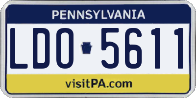 PA license plate LDO5611