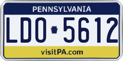 PA license plate LDO5612