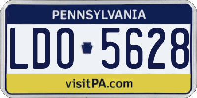 PA license plate LDO5628