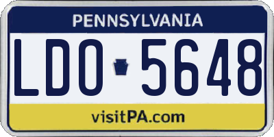 PA license plate LDO5648