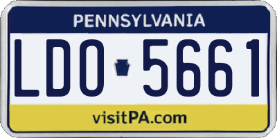 PA license plate LDO5661