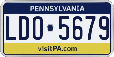 PA license plate LDO5679