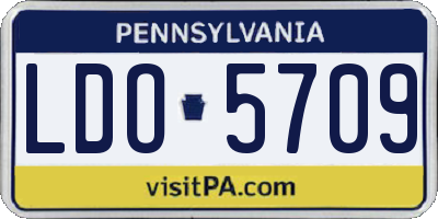 PA license plate LDO5709