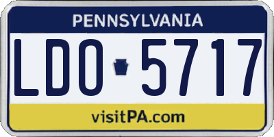PA license plate LDO5717