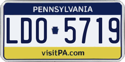 PA license plate LDO5719