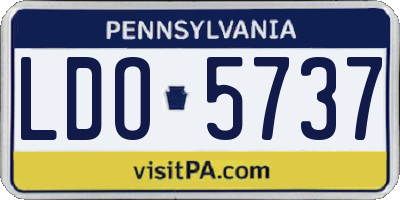 PA license plate LDO5737
